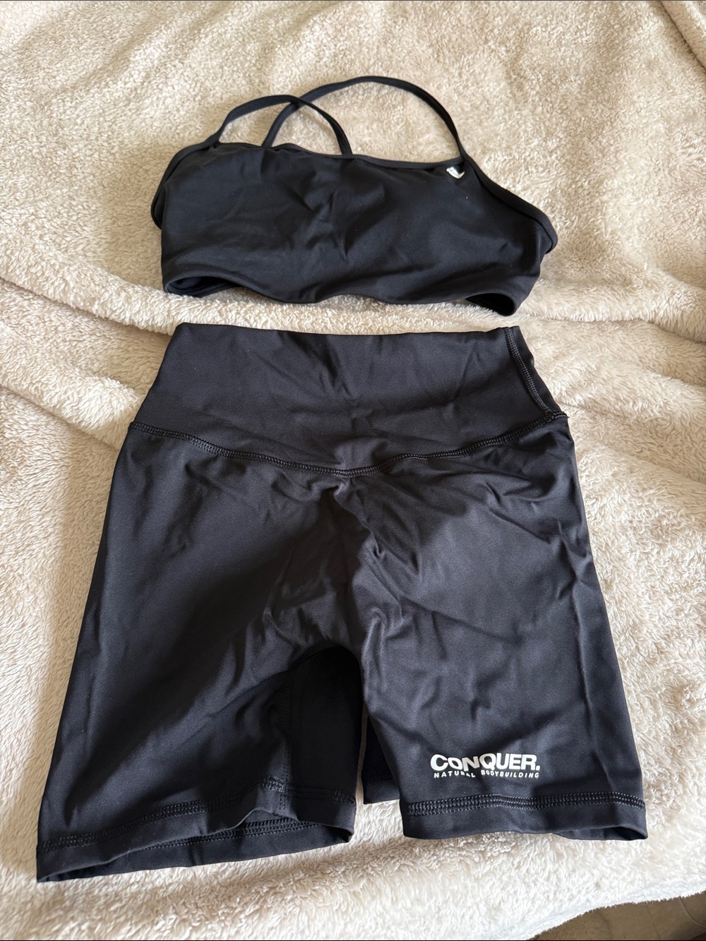 High-Waist Black work out set
